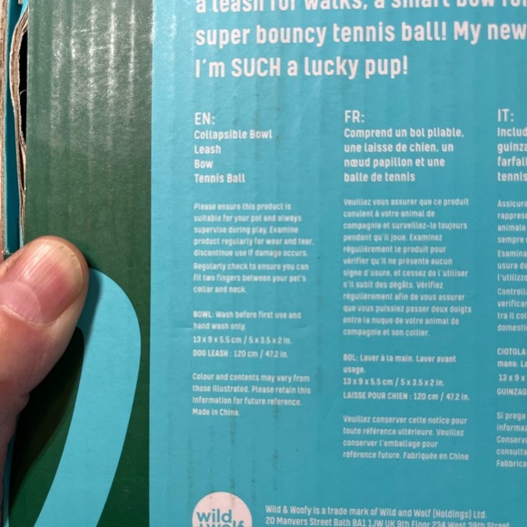 Dog Set. Collapsible bowl, leash, bow, tennis ball. NEW - Picture 4 of 10